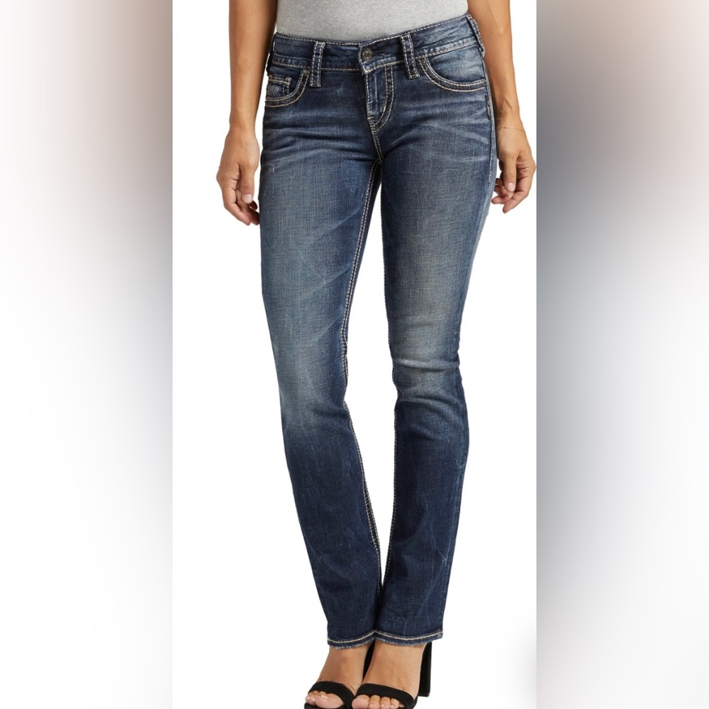 SILVER JEANS CO Suki Straight Leg Jeans | Low Rise | Size 26 /32